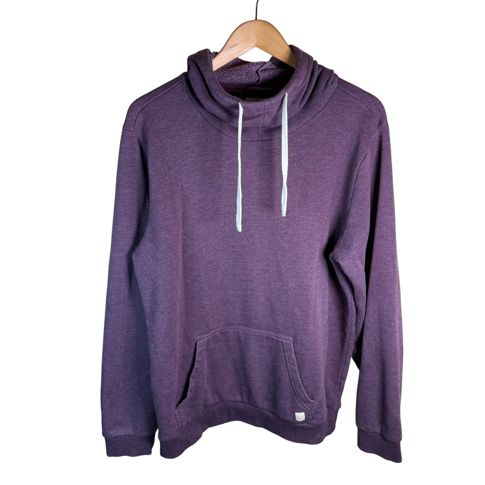 Marine Layer Cowlneck Pullover Hoodie Mens Large Cabernet Sherpa Outdoors Surf - Picture 2 of 10